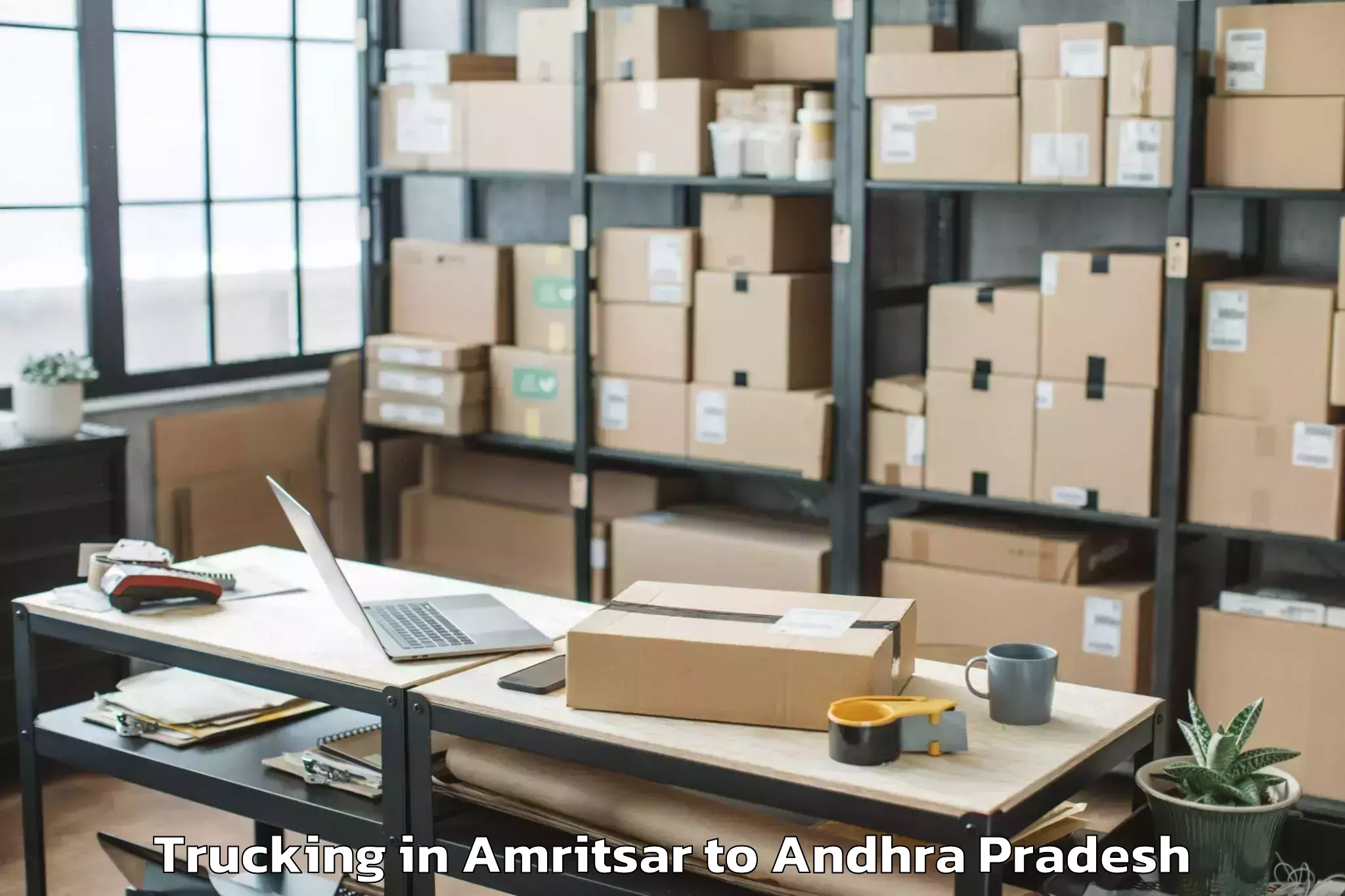 Book Amritsar to Chandralapadu Trucking Online